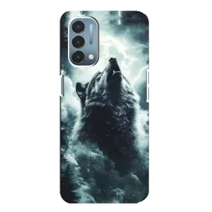 Чехол с картинкой «Хищники» для OnePlus Nord N200 5G (DE211) (Волк в облаках)