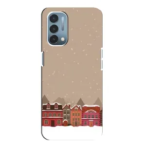 Новогодние, Праздничные Чехлы для OnePlus Nord N200 5G (DE211) - 2024 год (Зимний город)