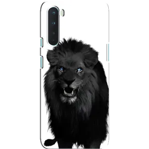 Чохли з картинкою животних OnePlus Nord (Чорний ЛЕВ)