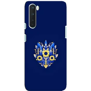 Чехлы для OnePlus Nord Укр. Символика (AlphaPrint) (Цветочный Герб)
