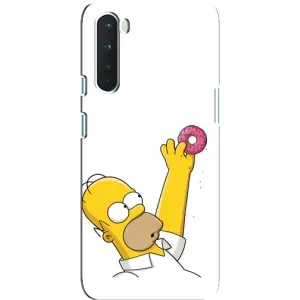 Чjхол з Сімпсонами для OnePlus Nord (VPrint) (Гомер з пончиком)