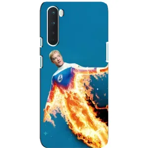 Чохол з принтом Фантастична четвірка для OnePlus Nord (Людина-факел у вогні)