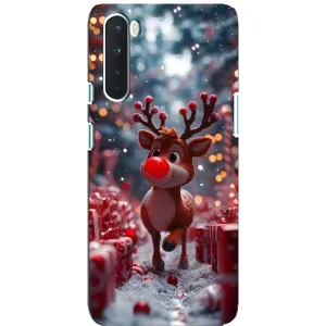 Чехол с принтом «Олень среди подарков» для OnePlus Nord