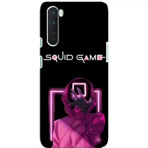 Чохол Гра в кальмара для OnePlus Nord (Неоновий охоронець гри)