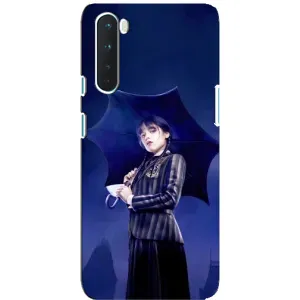 Чохли Венсдей на OnePlus Nord Уенсдей (AlphaPrint) (Венздей з парасолькою)