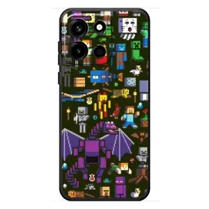 Чохол Майнкрафт на OnePlus Turbo 6 (AlphaPrint) Minecraft (Колаж Майнкрафт)