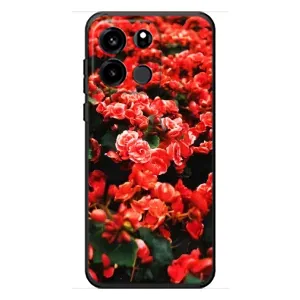 Чехлы с Цветами для OnePlus Turbo 6V (VPrint) (Цветы красные)
