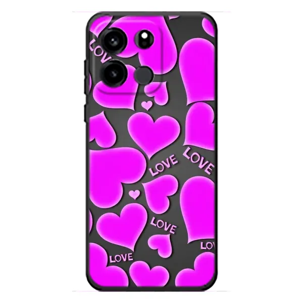 Чохол з принтом «Pink hearts» для OnePlus Turbo 6V