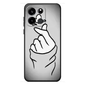 Чехол с принтом для OnePlus Turbo 6V (AlphaPrint - Знак сердечка) (Значок Love)