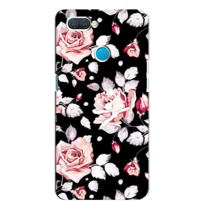 Чохли з квітами для OPPO A12 (VPrint) (Квіти на чорному)