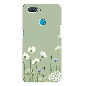 Чохол з квітковим принтом на OPPO А12 (Квіти на зеленому)