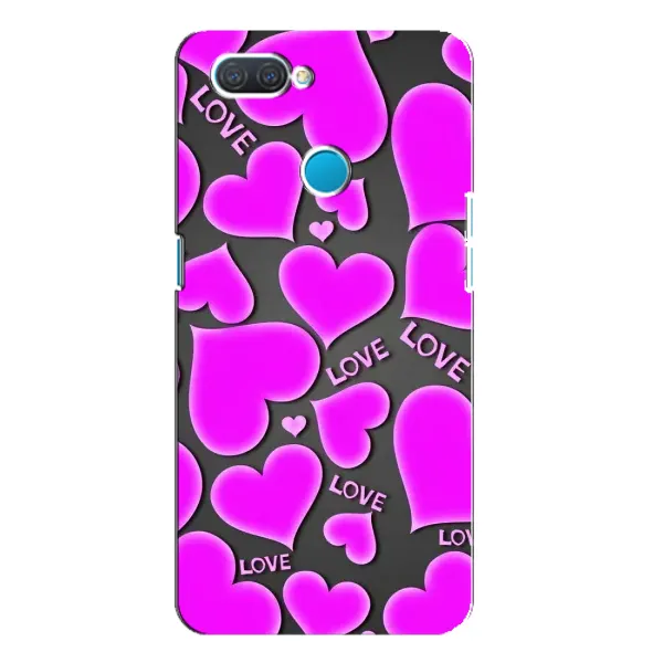 Чехол с принтом «Pink hearts» для OPPO A12