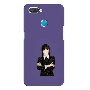 Чохли Венсдей на OPPO A12 Уенсдей (AlphaPrint) (Венздей у чорному)