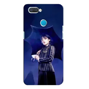 Чохли Венсдей на OPPO A12 Уенсдей (AlphaPrint) (Венздей з парасолькою)