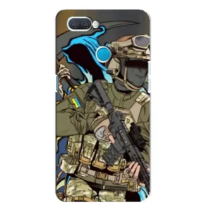 Чехлы с картинкой ЗСУ для OPPO A12 (AlphaPrint) (Воїн ЗСУ)