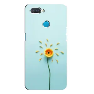 Чохли з квітами для OPPO A12 (VPrint) (Жовта квітка)