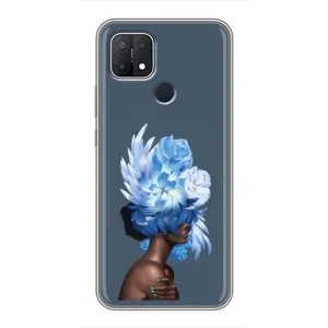Чехлы (ART) Цветы на OPPO A15 (VPrint) (Квіти на голові)