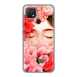 Чехлы (ART) Цветы на OPPO A15 (VPrint) (Очі в квітах)