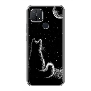 Чехол с принтом для OPPO A15 (AlphaPrint) Модные коты