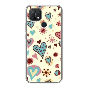 Чехлы для любимой на ОPПО A15 (VPrint) (Сердечки)