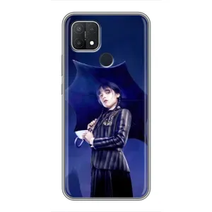 Чохли Венсдей на OPPO A15 Уенсдей (AlphaPrint) (Венздей з парасолькою)