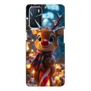 Чехол с принтом «Олень с шарфом» для OPPO A16