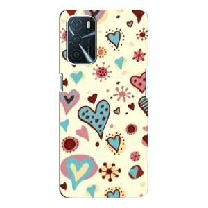 Чехлы для любимой на OPPO A16 (VPrint) (Сердечки)