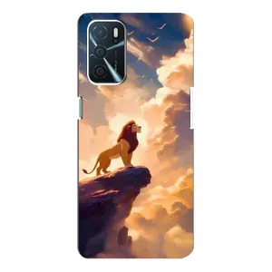 Чохол Король лев на OPPO A16 (Сімба на скелі)
