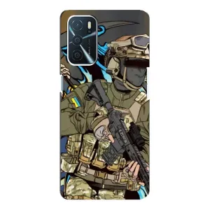 Чехлы с картинкой ЗСУ для Oppo A16 (AlphaPrint) (Воїн ЗСУ)