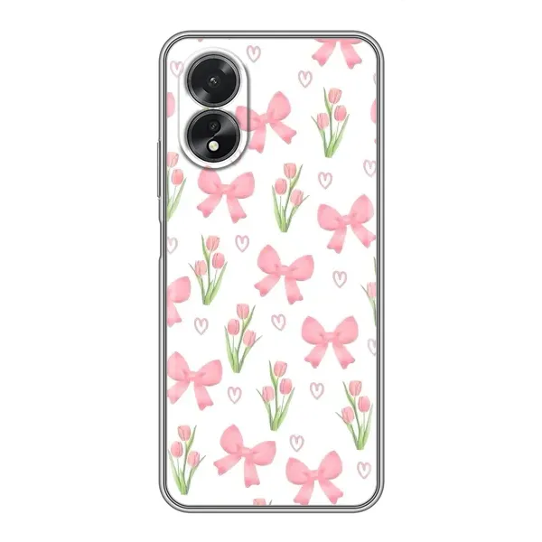 Чохол з принтом «Банти і квіти» для OPPO A17
