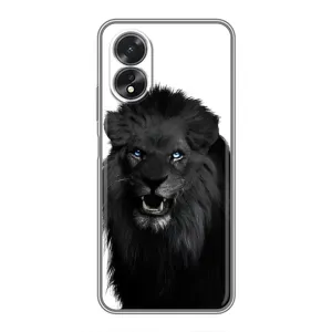 Чохли з картинкою животних Oppo A17 (Чорний ЛЕВ)