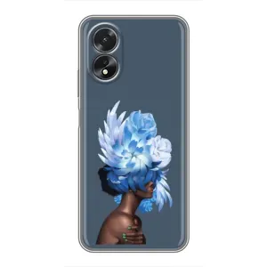 Чехлы (ART) Цветы на Oppo A17 (VPrint) (Квіти на голові)