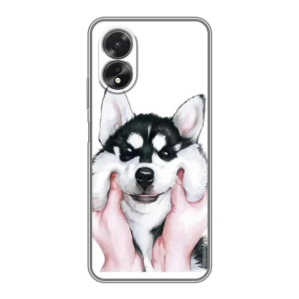Чохол з принтом «Радісний Хаскі» для OPPO A17