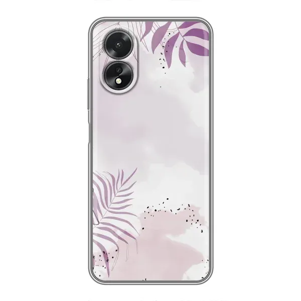 Чохол з принтом «Фіолетове листя» для OPPO A17