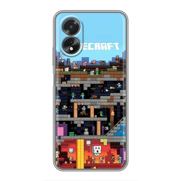 Чохол з принтом «фон Minecraft» для OPPO A17