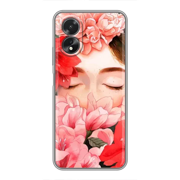 Чехол с принтом «Глаза в цветах» для OPPO A17