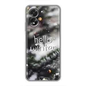 Новорічні, Святкові Чохли для Oppo A17 - 2024 год (Hello winter)