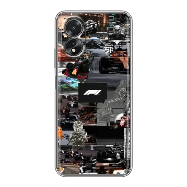 Чохол з принтом «Гоночний колаж Ф1» для OPPO A17