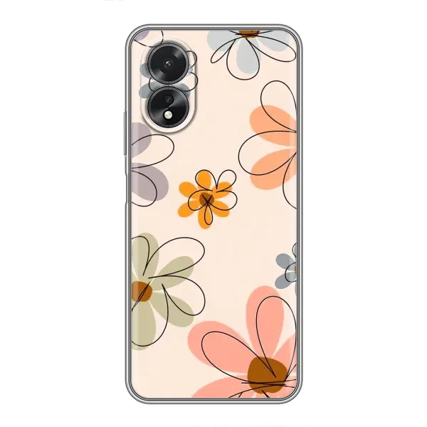 Чохол з принтом «Кольорові квіти» для OPPO A17