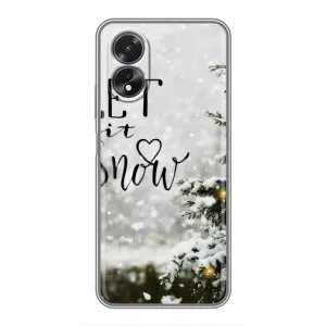 Новорічні, Святкові Чохли для Oppo A17 - 2024 год (Let it snow)