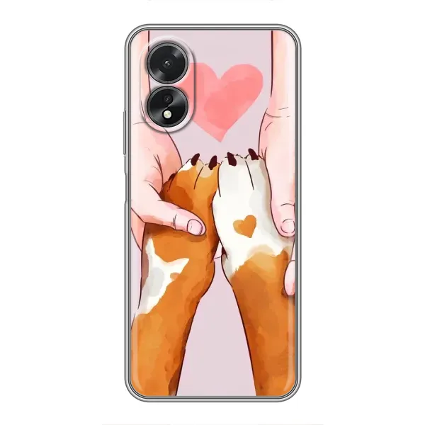 Чохол з принтом «Любовь до собак» для OPPO A17