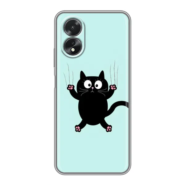 Чехол с принтом «Падающий кот» для OPPO A17 Чехол с принтом «Падающий кот» для OPPO A17
