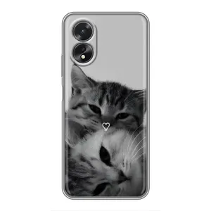 Чохол з принтом «Пара котів» для OPPO A17