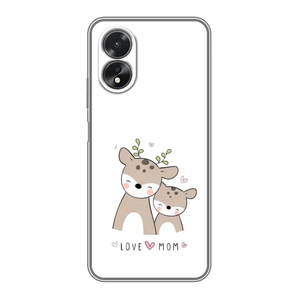 Чехол с принтом «Оленята мама и малыш» для OPPO A17 Чехол с принтом «Оленята мама и малыш» для OPPO A17