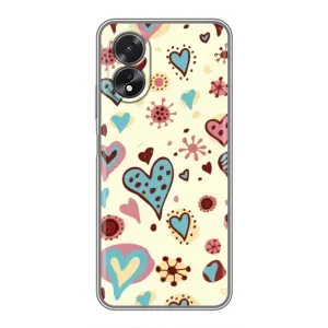 Чехлы для любимой на OPPO A17 (VPrint) (Сердечки)