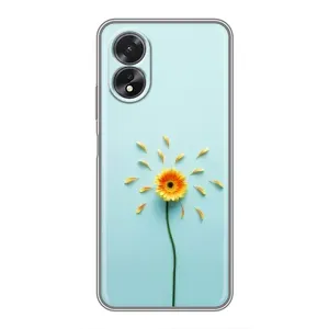 Чохли з квітами для Oppo A17 (VPrint) (Жовта квітка)