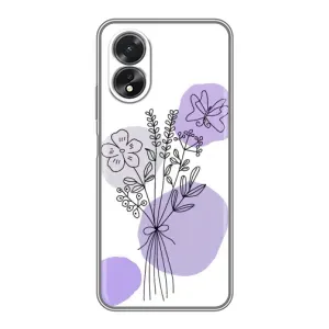 Чехол с принтом «Букет фиолетовая абстракция» для OPPO A18