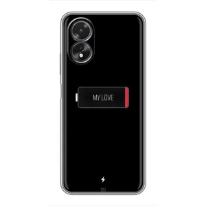 Чехлы для любимой на OPPO A18 — ОППО А18 (VPrint) (Love battery)