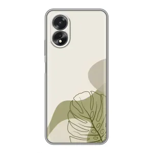 Чехол с принтом «Зеленая монстера дизайн» для OPPO A18