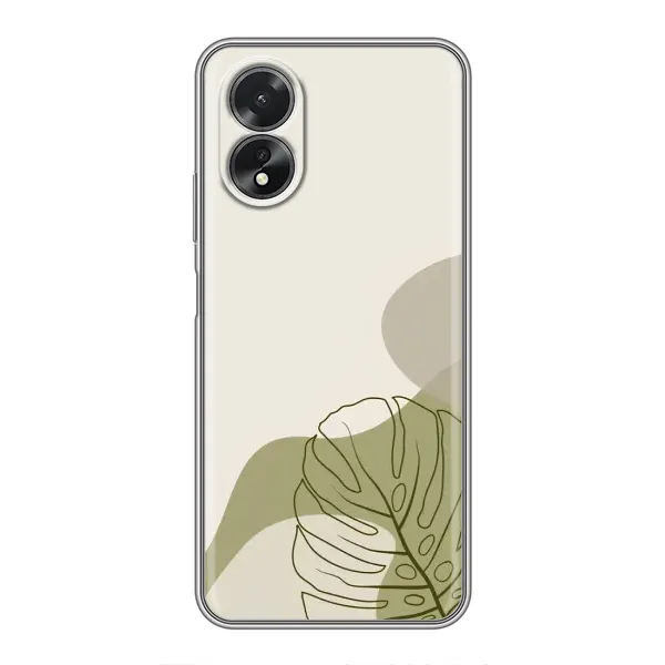 Чехол с принтом «Зеленая монстера дизайн» для OPPO A18